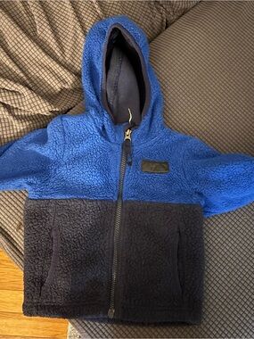 The North Face Kids Two-Tone Blue Sherpa Zip Hoodie